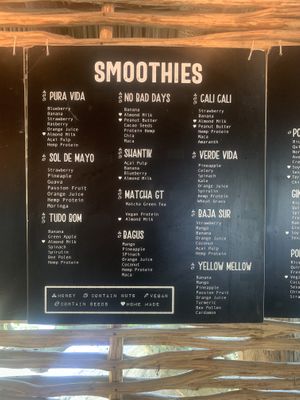 Menu  at Organi-K in Sayulita