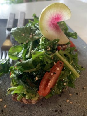 Avocado toast    at Organi-K in Sayulita
