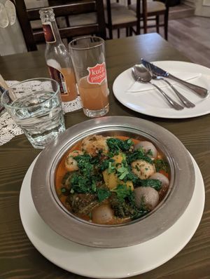 Vegetables stuffed with grains and herbs  at The Singing Nettle - Žara iz duvara in Sarajevo