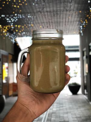 P4 Banana, Cacao, Maca, Cinnamon & Nut Butter Protein Shake at Gre3n Superfood & Juice Bar - Ferrymead  in Christchurch