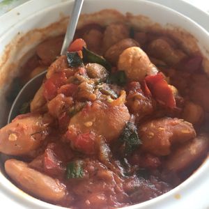 Giant Beans at Vitamins Taverna in Corfu