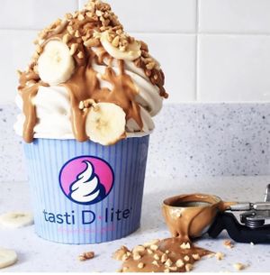 Vegan Peanut Butter Soft Serve at Tasti D Lite and Planet Smoothie in Santa Monica