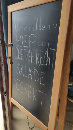 Menu of the day at Veganation in Antwerpen
