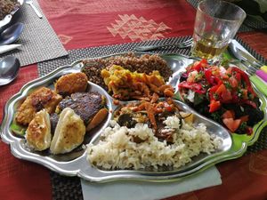 Main meal, huge portions at Veganation in Antwerpen