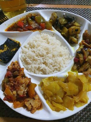 The main dish, everything's so good! at Veganation in Antwerpen