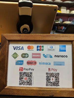 Forms of payment accepted at Tortacos in Kumamoto