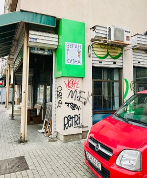 Vegan 365 building at Vegan 365 Kitchen in Skopje
