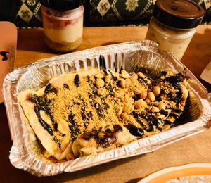 Biscuit Cream Pancakes at Vegan 365 Kitchen in Skopje