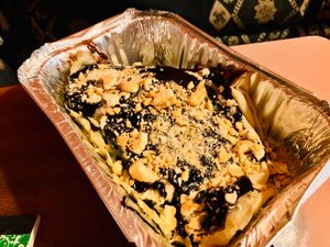 Snickers Pancakes at Vegan 365 Kitchen in Skopje