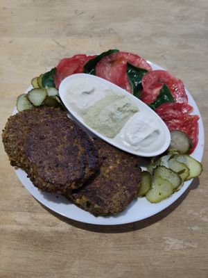 Protein portion at Vegan 365 Kitchen in Skopje