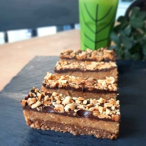 Snickers bar at Vegan 365 Kitchen in Skopje