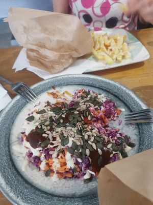 Delicious salad. at Vegan 365 Kitchen in Skopje