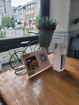 Table at Vegan 365 Kitchen in Skopje