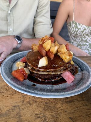 American pancakes   at Vegan 365 Kitchen in Skopje
