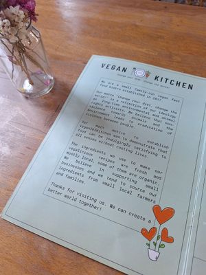 Their statement at Vegan 365 Kitchen in Skopje