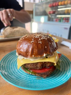 Vegan Burger at Vegan 365 Kitchen in Skopje