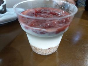 Cheezecake at Vegan 365 Kitchen in Skopje