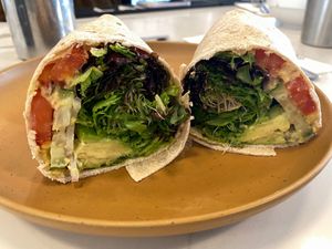 Rainbow Veggie Wrap at Tribal All Day Cafe in Dallas