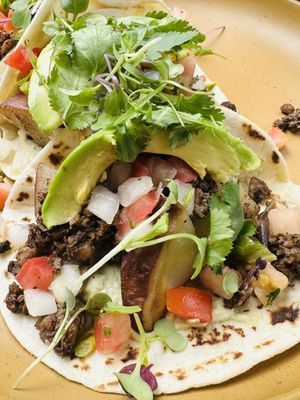 Vegan breakfast tacos  at Tribal All Day Cafe in Dallas