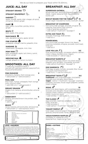 New Fall Menu at Tribal All Day Cafe in Dallas