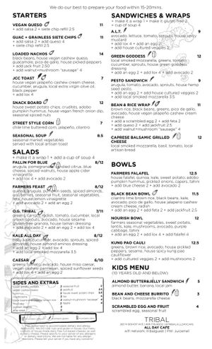 New Fall Menu at Tribal All Day Cafe in Dallas