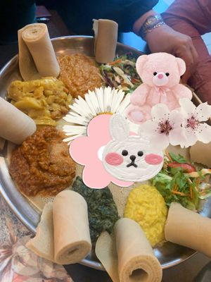 Veggie platter   at Abyssinia in Leeds