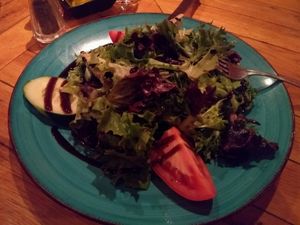 generous house salad at Pizzeria & Trattoria da Lino in Santa Fe