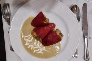 Stuffed peppers at Garibolo in Bilbao