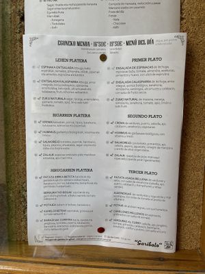 Menu del día  at Garibolo in Bilbao