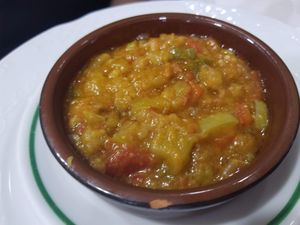 Zaalouk (pisto) Vegano. at Garibolo in Bilbao