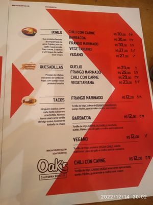  at Oak's Burritos in Rio De Janeiro