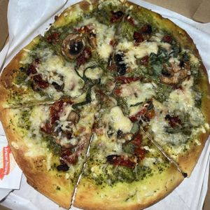 vegan farmers market pizza😍  at Red House Pizza in San Diego