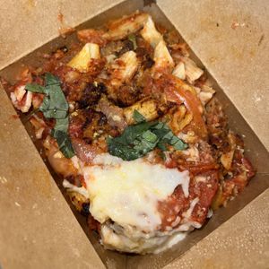 vegan baked meatball pasta😍  at Red House Pizza in San Diego