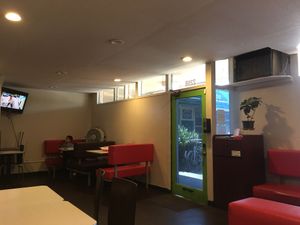 Inside restaurant at Organic Juice Bar & Gyros in Renton