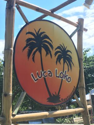 Sign at the road at Luca Loko in San Juan Siquijor