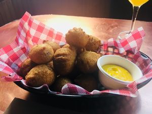 Corn dog bites  at The Shady Lady in Fitzroy