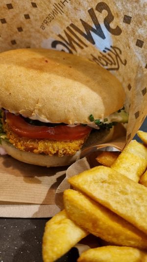 Vienna burger at Swing Kitchen - Währinger Straße in Vienna