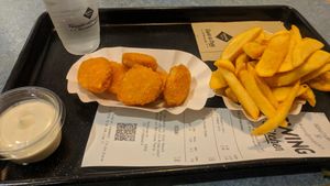 tasty nuggets and fries at Swing Kitchen - Währinger Straße in Vienna