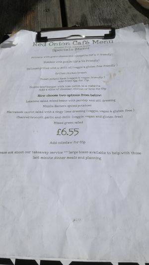 Outside at Red Onion Cafe in Ruislip