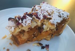 Excellent apple pie (vegan)  at Jaskolka in Warsaw