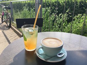 Nice outdoor seating at Jaskolka in Warsaw