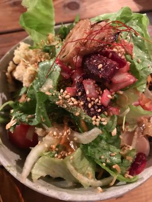 Vegan Buddha bowl at Monpan Shokudo in Kyoto