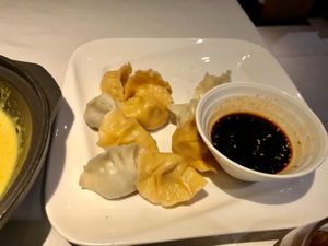 Vegetarian Dumplings with Soya Sauce at Suhe Vegetarian Lifestyle in Beijing