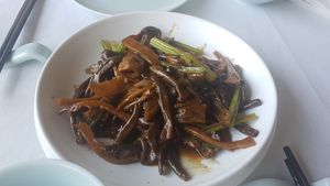 Mushroom dish at Suhe Vegetarian Lifestyle in Beijing