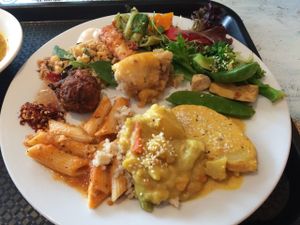 Plate #1.  A little bit of everything to see what the favorites are :) at Govindas - Surfers Paradise in Surfers Paradise