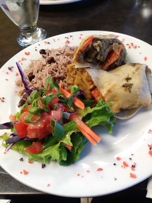 Vegetarian Roti at Jamaican Kitchen in Kamloops