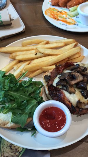 “Luxe” truffle burger  at Veggie Grill in Chicago