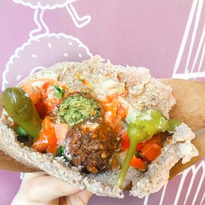 Filled pitta at Humpit in York