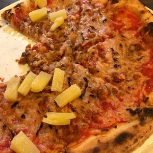 Vegan sausage and cheese pizza  at MidiCi in Estero