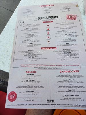 Menú submitted by Christopher, Naples Ambassador  at The Counter in Naples